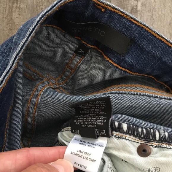 Genetic Denim👖Liam Straight Leg Crop/Arena Wash - Picture 5 of 7